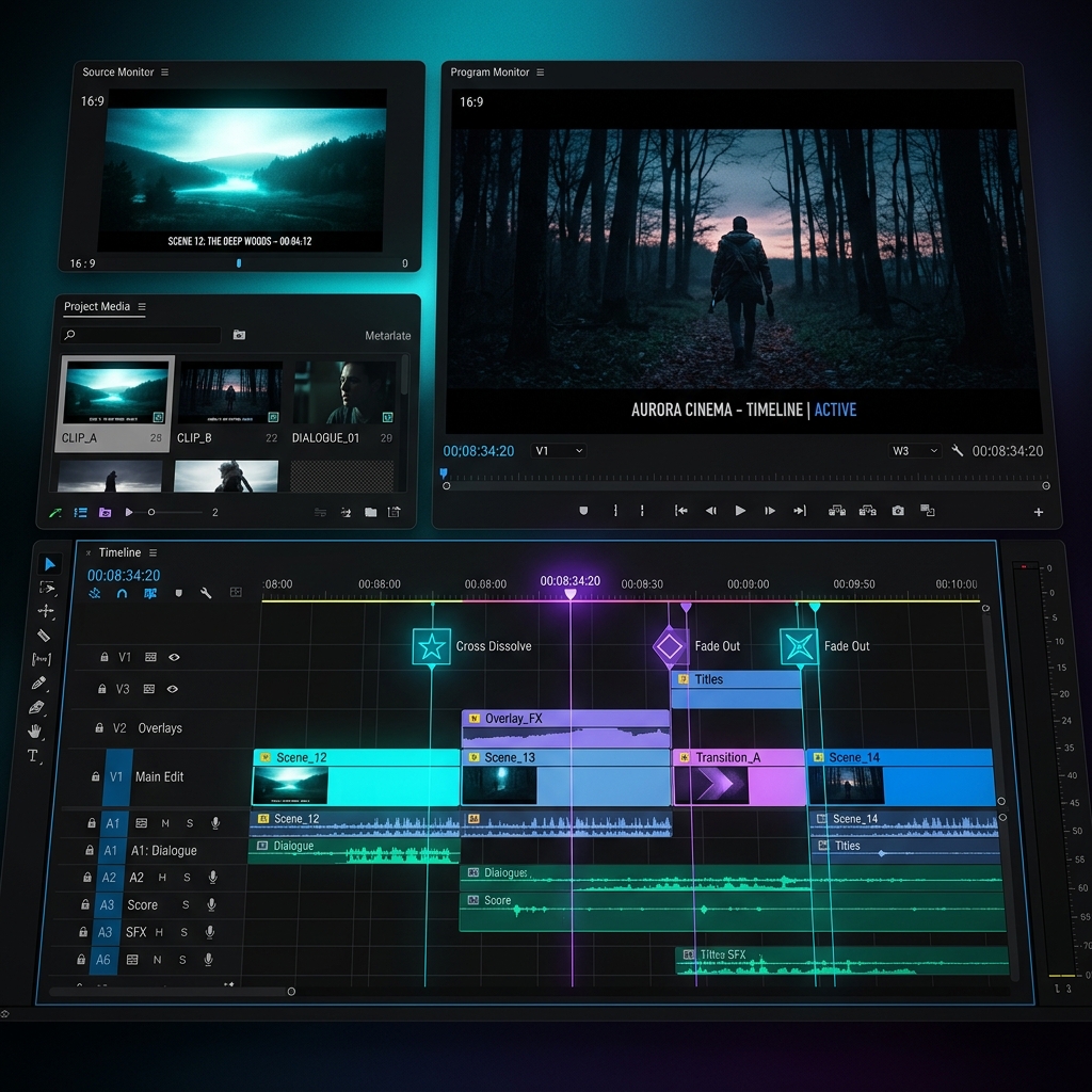 Video editor timeline visual loop